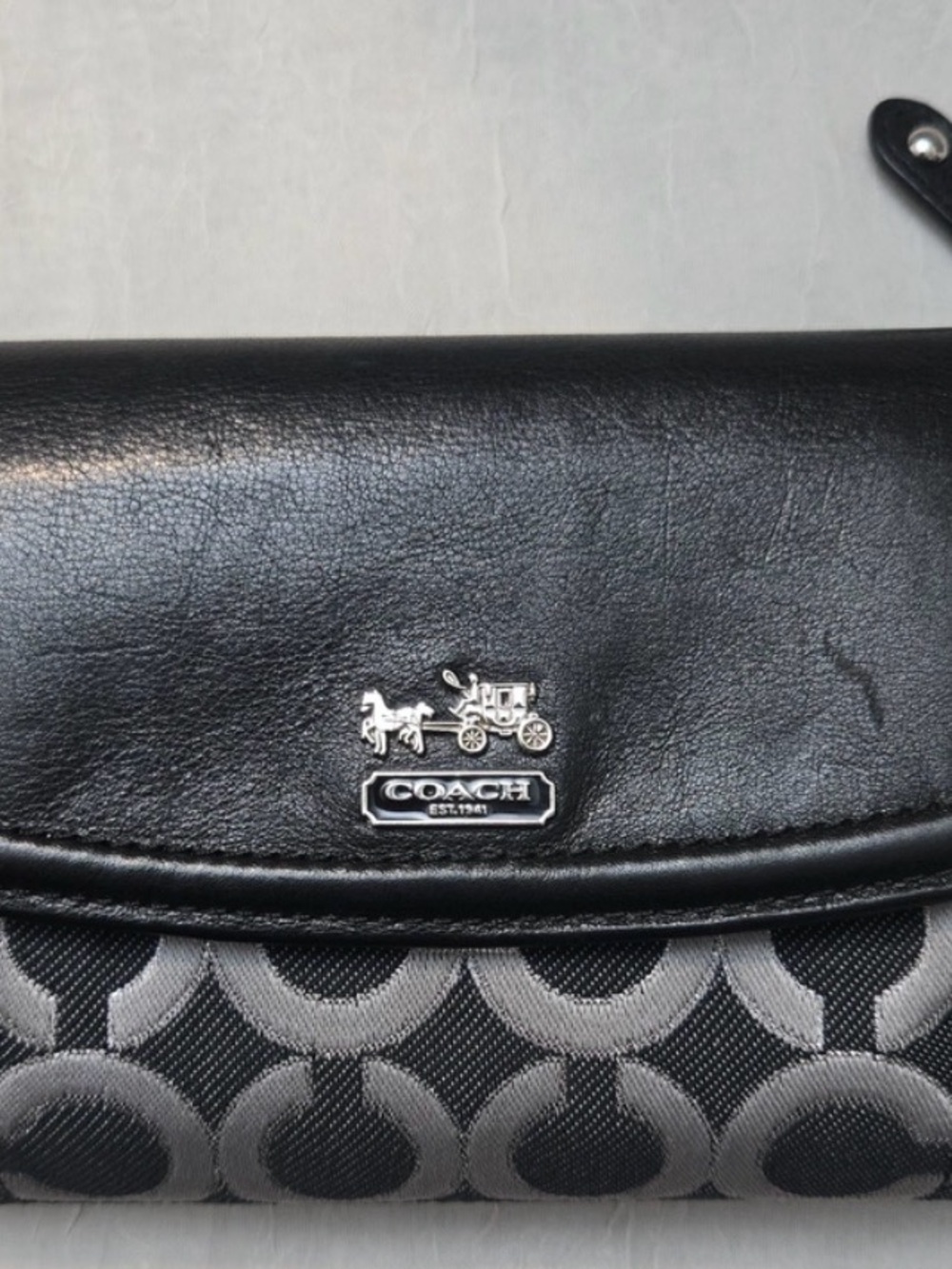 Coach Madison Op Art Trifold Wallet